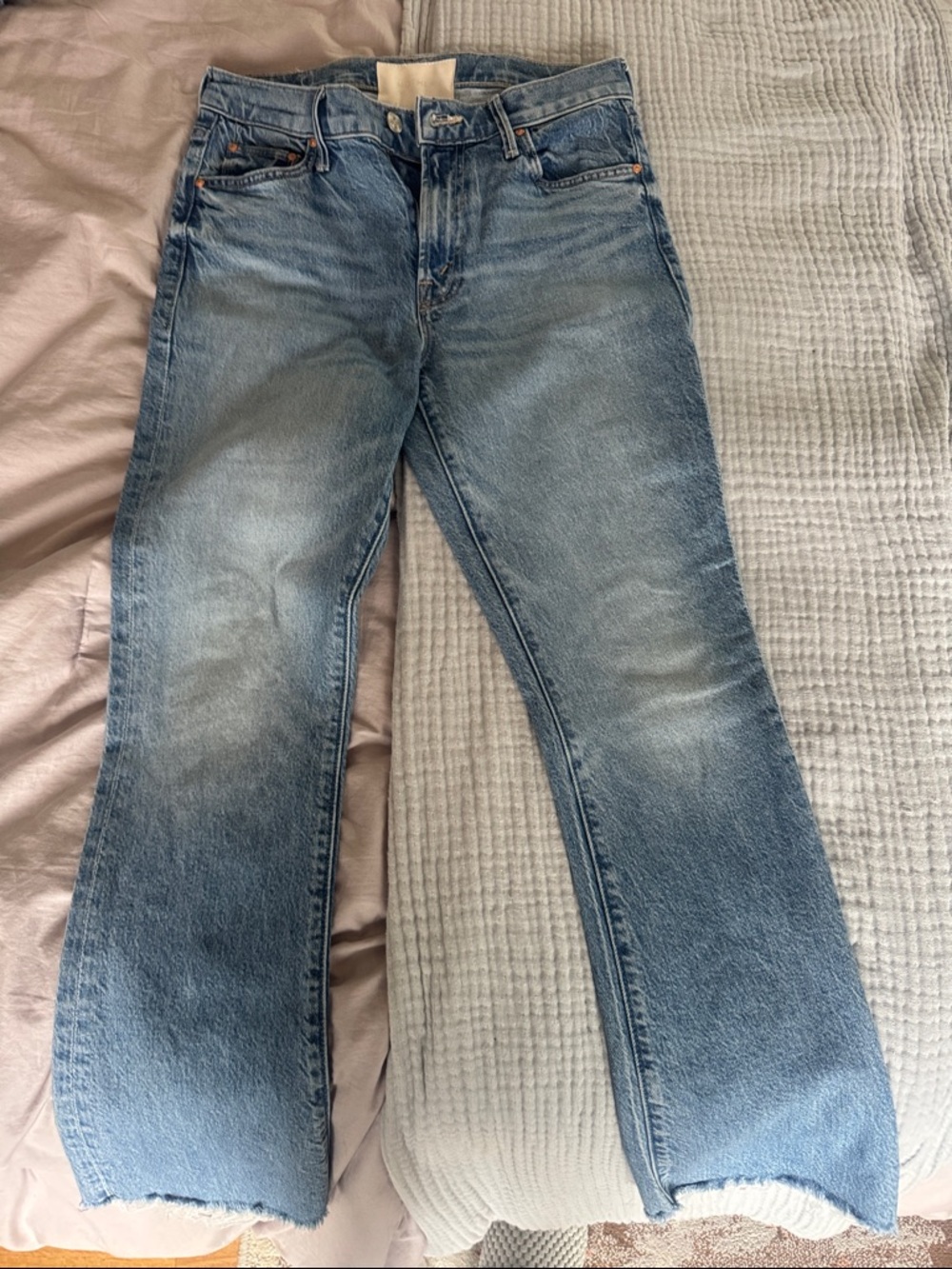 MOTHER Light Blue Boot Cut Jeans